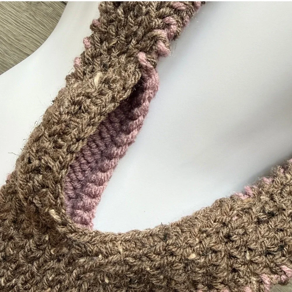 Handmade knitted sling‎ bag phone sock